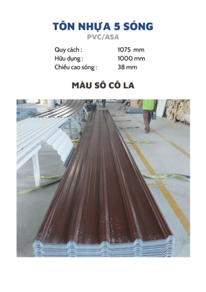 Tole Nhựa PVC/ASA ( Sô Cô La )